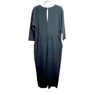 Black Textured Jumpsuit w/ Pockets & Belt Loops Size XXL